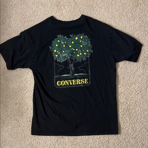 Converse Black Tee with Tree Graphic